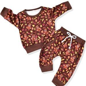 Baby Boys Girls thanksgiving Pullover Outfit